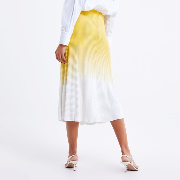 Ombré Knit A line Ribbed Skirt - Picture 4 of 7